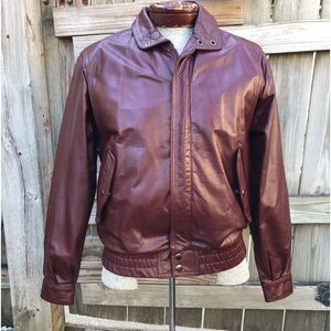 Vintage Men’s Berman’s Leather Bomber Motorcycle Jacket Size 38